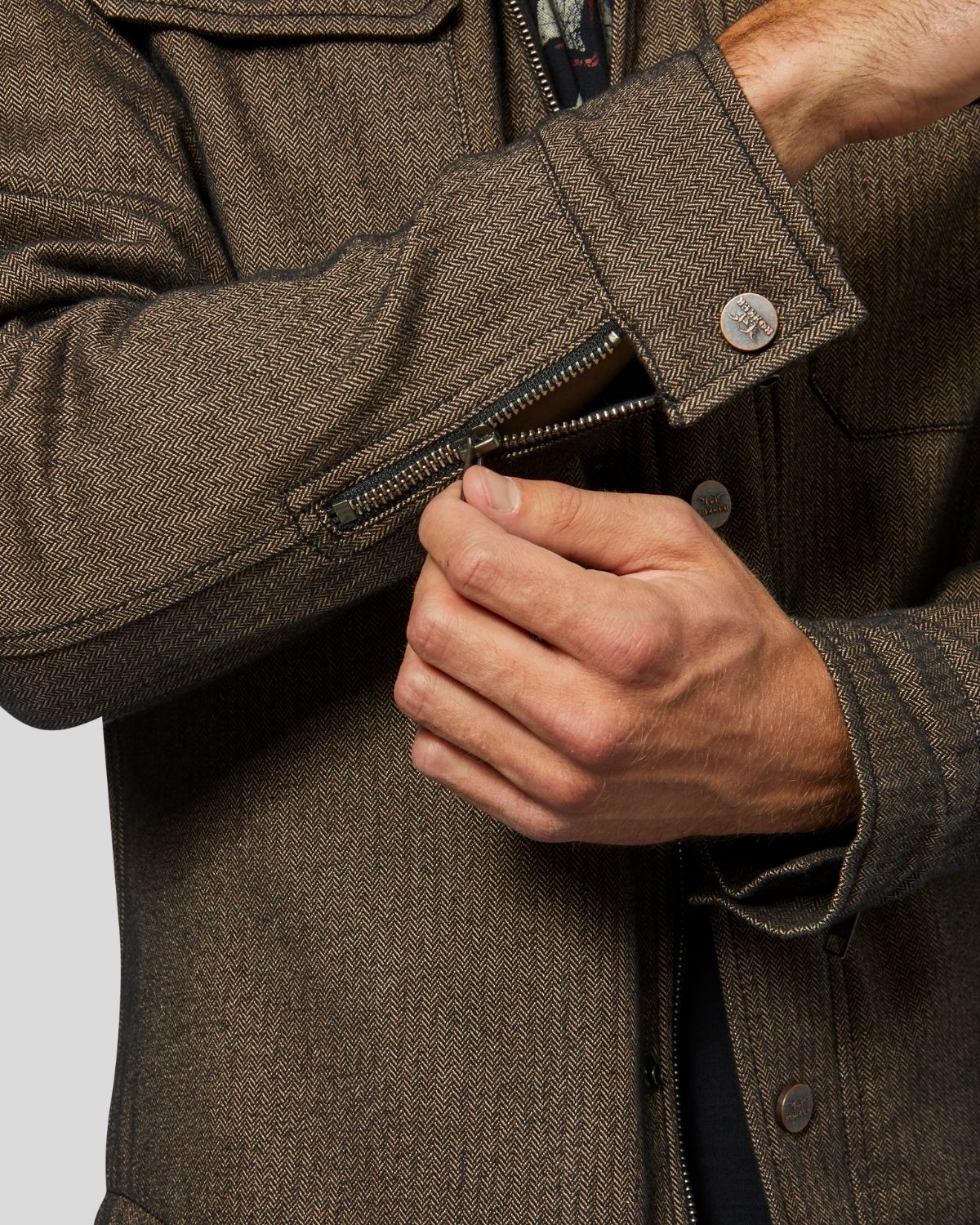 THE ROKKER COMPANY Boston Rider Shirt Brown - Imagen 4