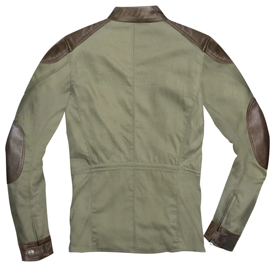HOLYFREEDOM - JACKET QUATTRO WAXED EVO BROWN-MILITARY GREEN - Imagen 3