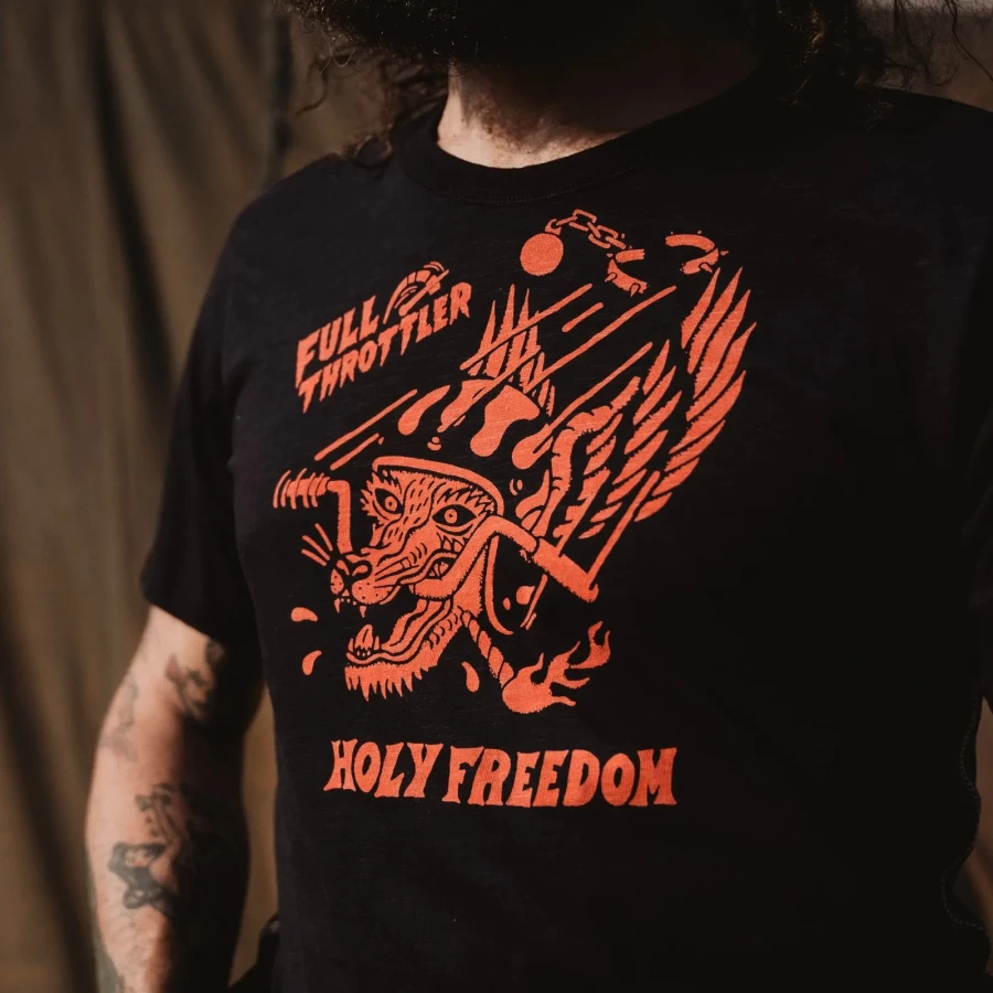 HOLYFREEDOM - T-SHIRT ROSSOFUOCO - Imagen 4