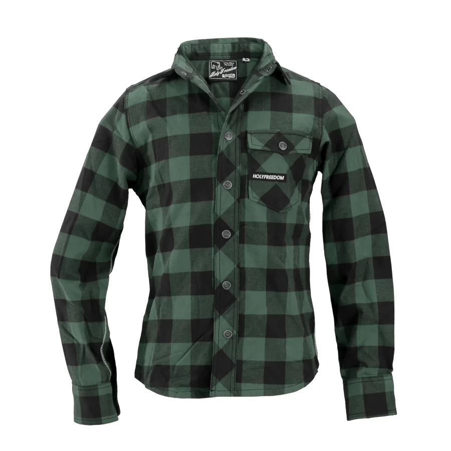 HOLYFREEDOM - JESSIE JAMES GREEN FLANNEL SHIRT