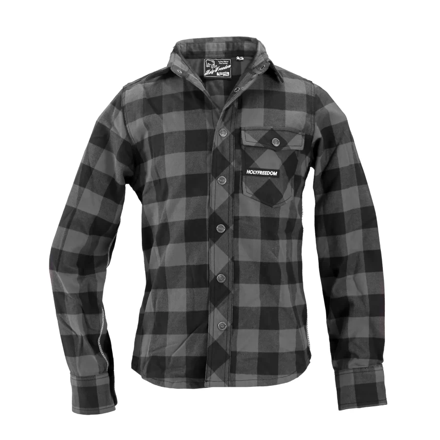 HOLYFREEDOM - JESSIE JAMES GREY FLANNEL SHIRT