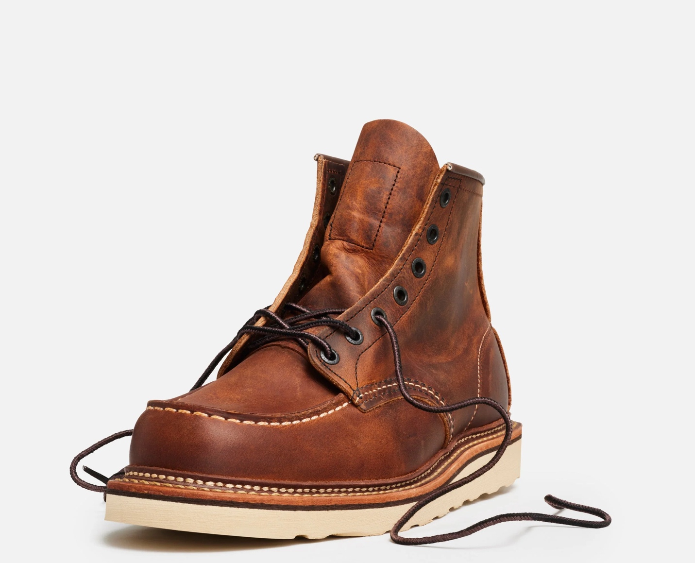 RED WING SHOES - 1907 CLASSIC MOC TOE COPPER ROUGH & TOUGH - Imagen 4