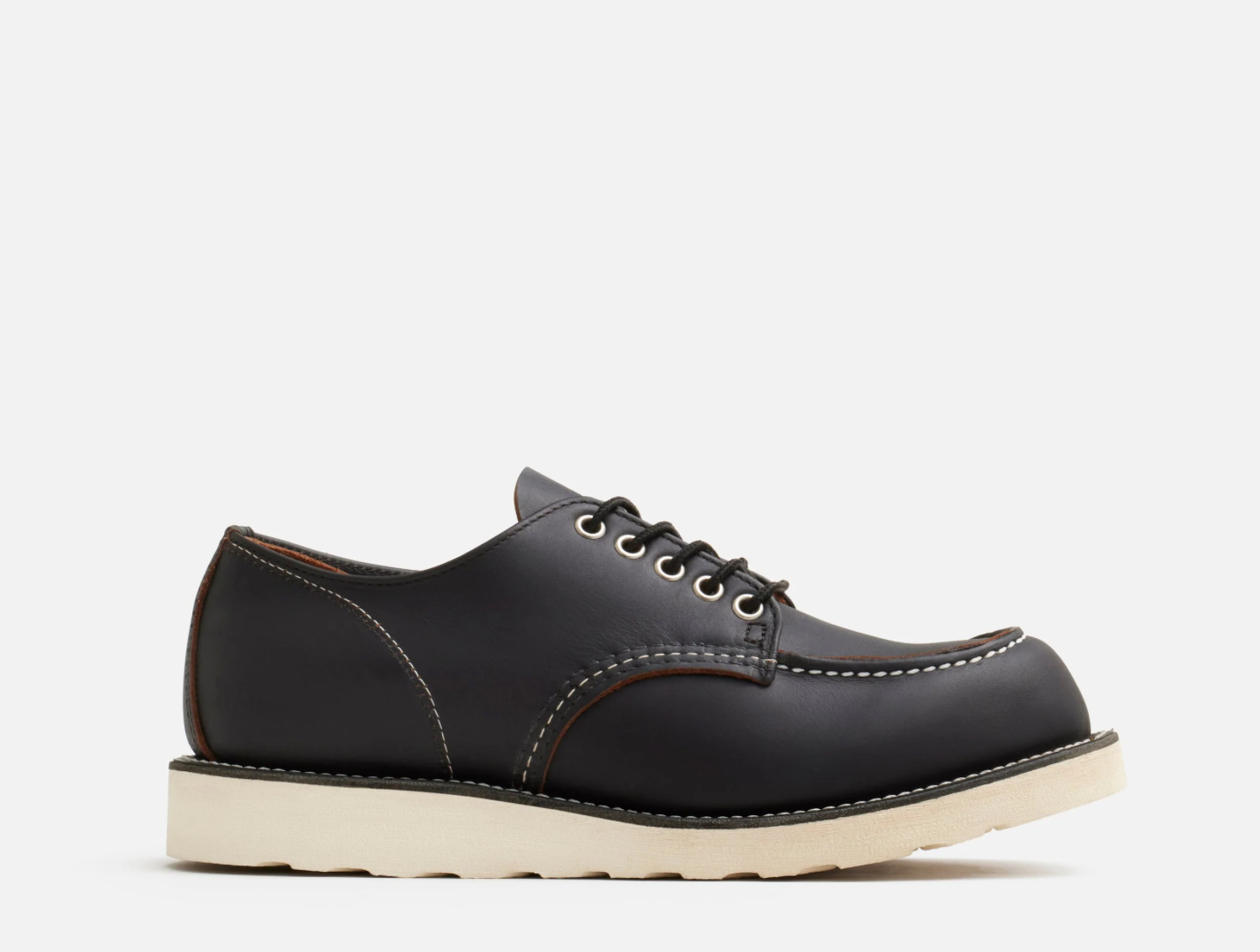 RED WING SHOES - 8090 SHOP MOC TOE OXFORD BLACK PRAIRIE