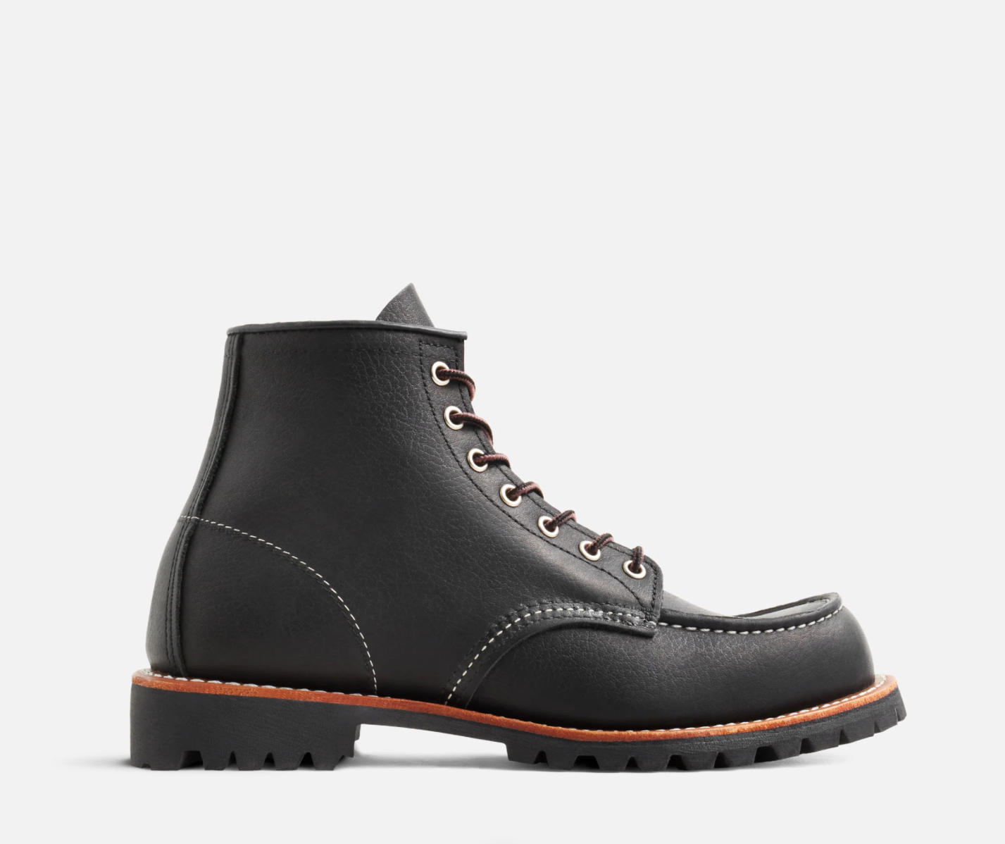 RED WING SHOES - ROUGHNECK MOC TOE BLACK OIL SLICK