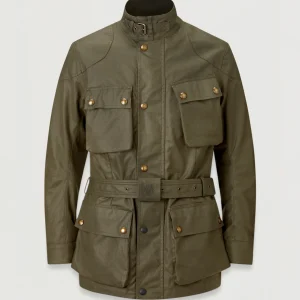 BELSTAFF - CHAQUETA MOTERA TRIALMASTER OLIVE GREEN