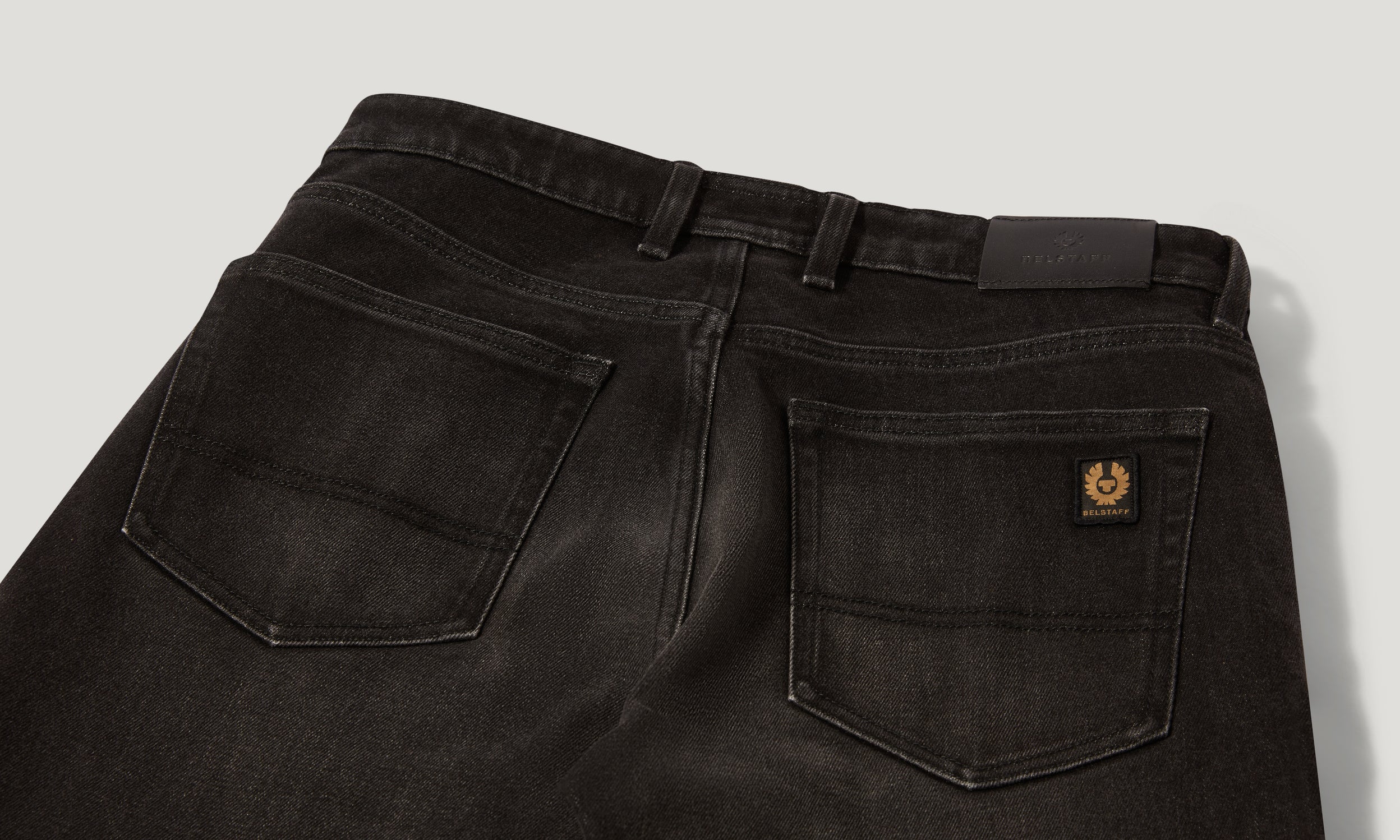 BELSTAFF - POPLAR MOTORCYCLE JEANS WASHED BLACK - Imagen 3