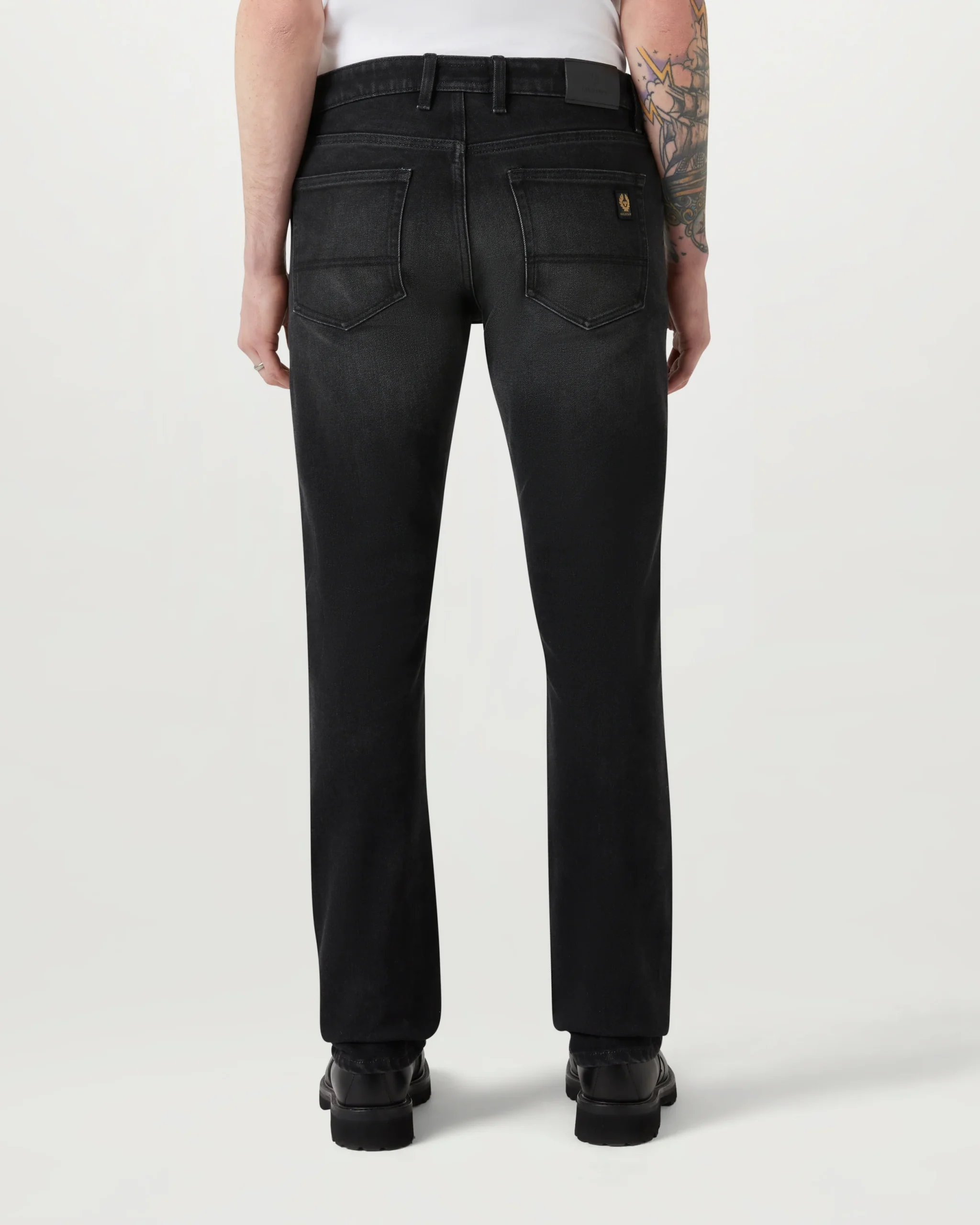 BELSTAFF - POPLAR MOTORCYCLE JEANS WASHED BLACK - Imagen 5