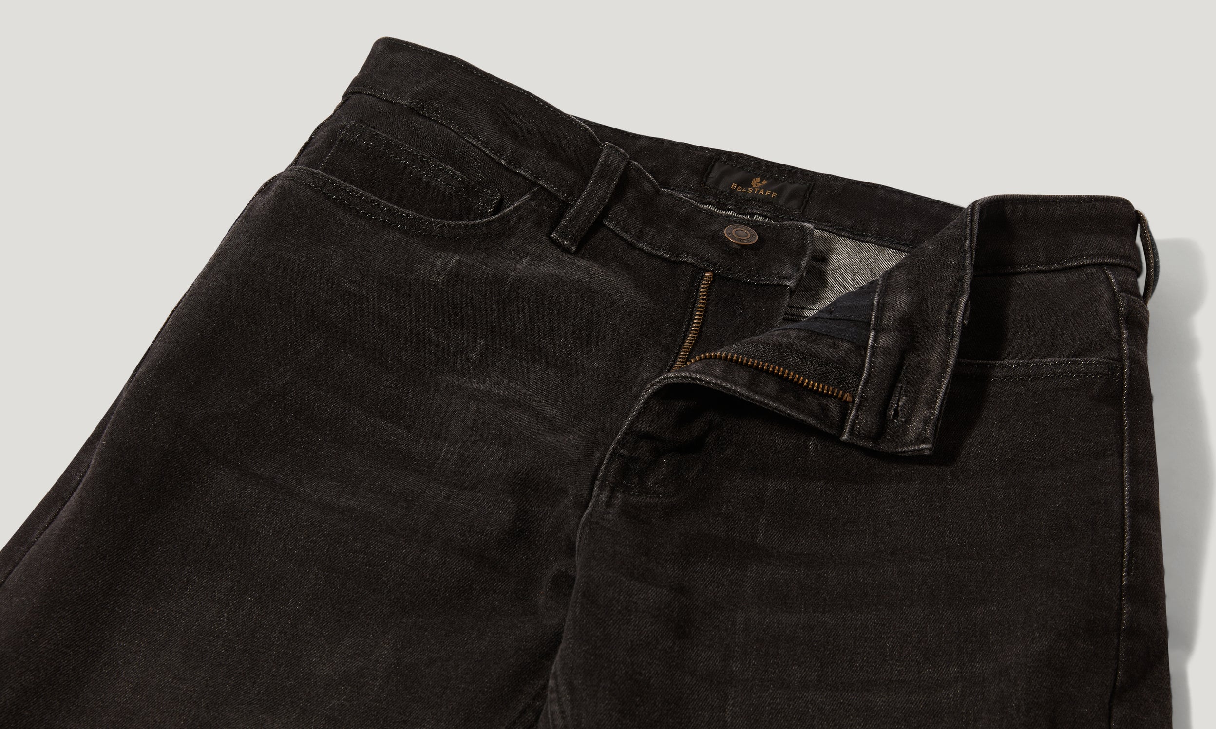 BELSTAFF - POPLAR MOTORCYCLE JEANS WASHED BLACK - Imagen 6