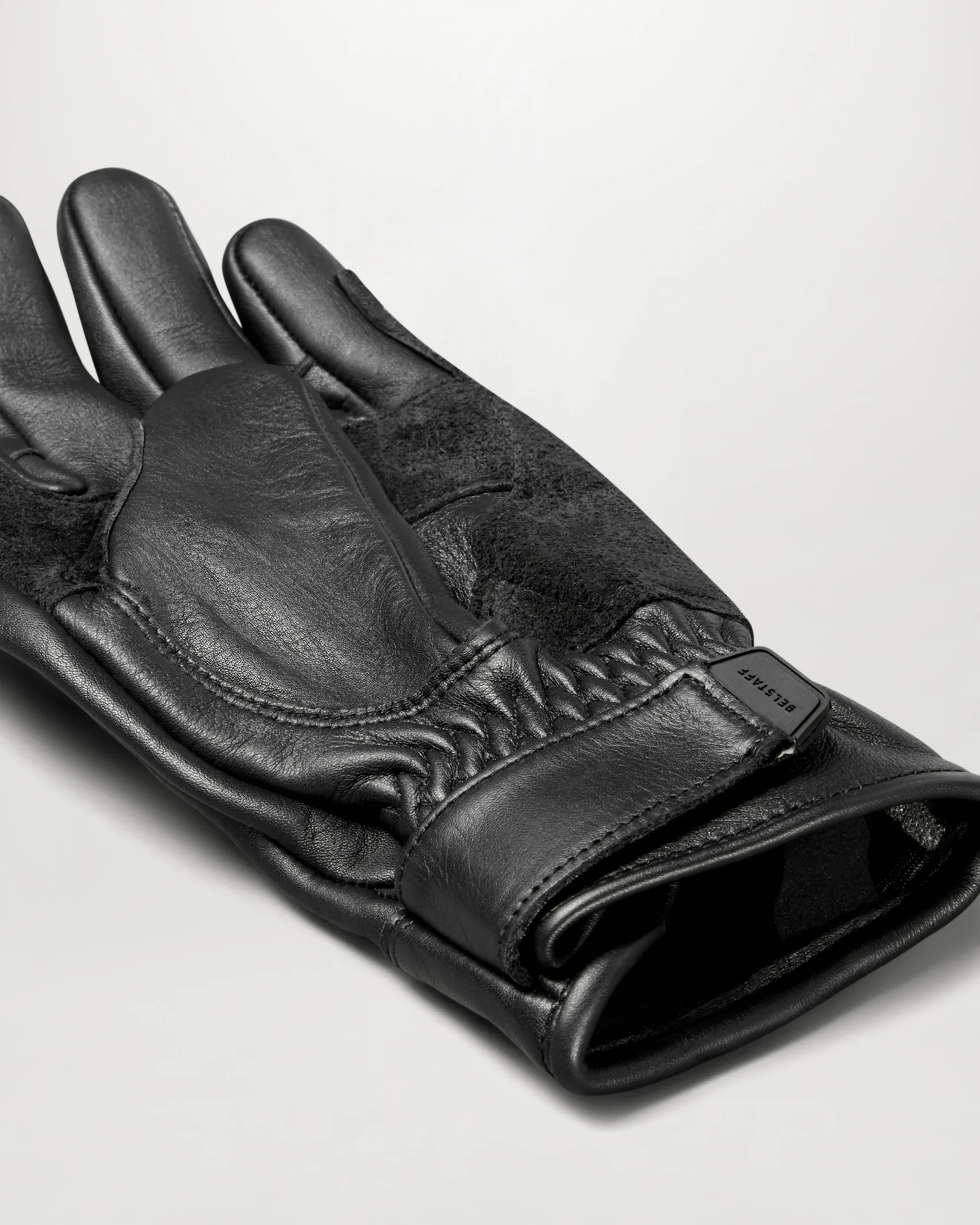 BELSTAFF - CLINCH MOTORCYCLE GLOVE BLACK - Imagen 6