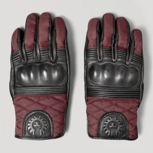 BELSTAFF - HAMPSTEAD MOTORCYCLE GLOVE BLACK/RED