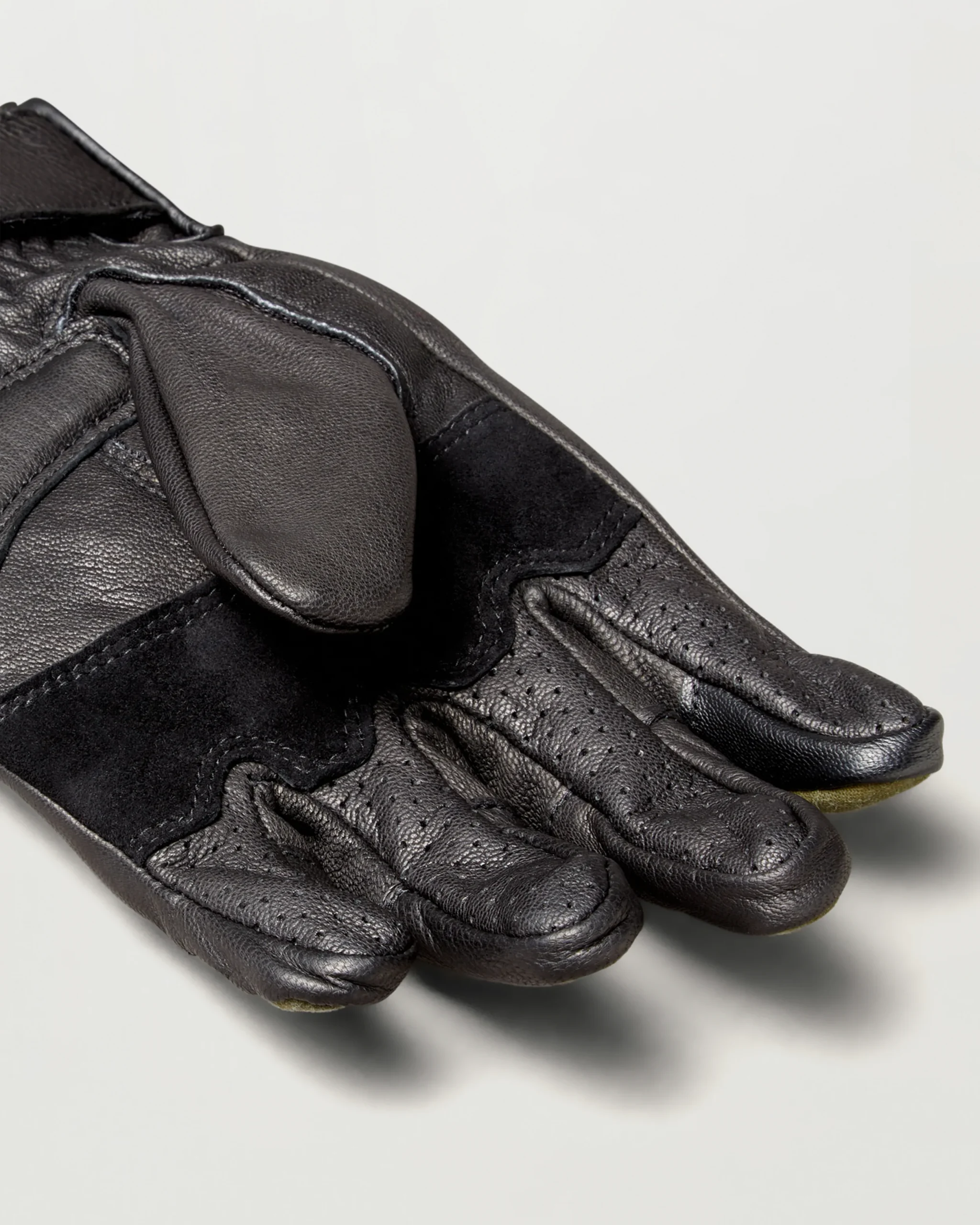 BELSTAFF - HAMPSTEAD MOTORCYCLE GLOVE BLACK/FOREST GREEN - Imagen 5