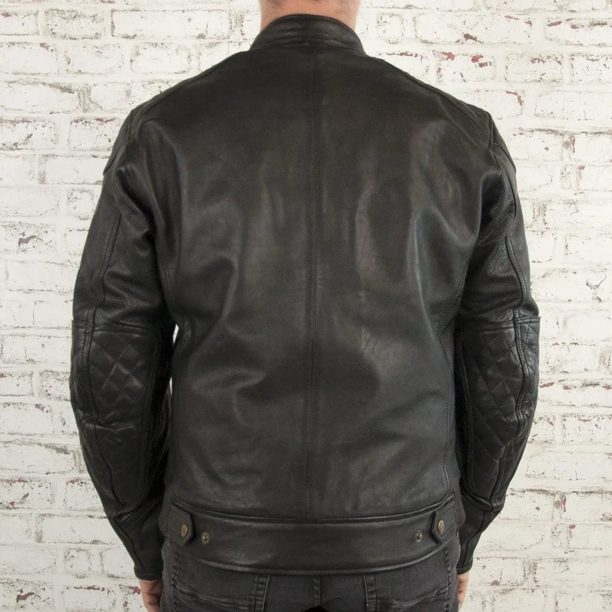 AGE OF GLORY - Rogue Leather Motorcycle Jacket Waxed Black - Imagen 5