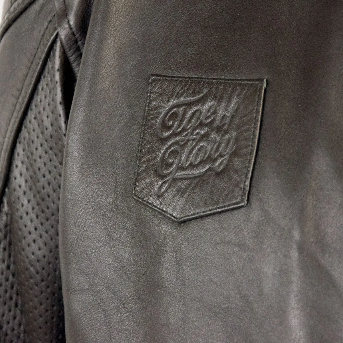 AGE OF GLORY - Rogue Leather Motorcycle Jacket Waxed Black - Imagen 7