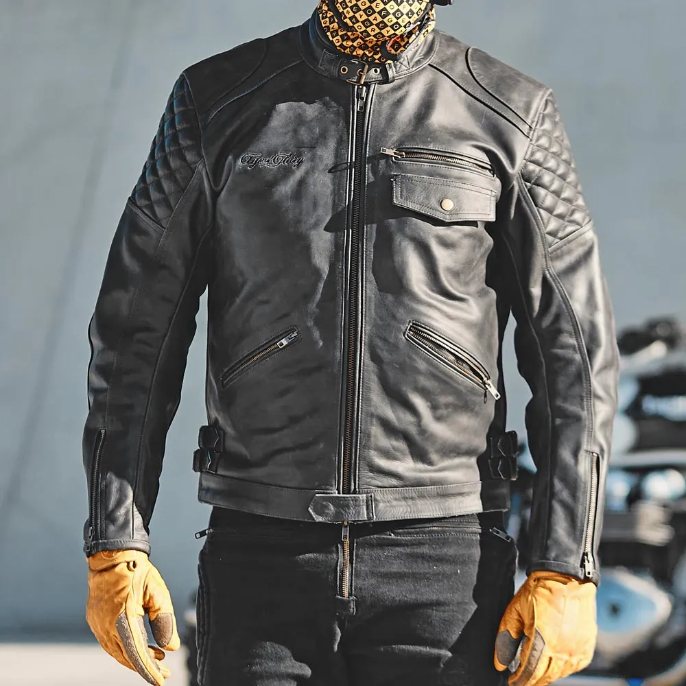 AGE OF GLORY - Kingpin Leather Jacket Black - Imagen 2