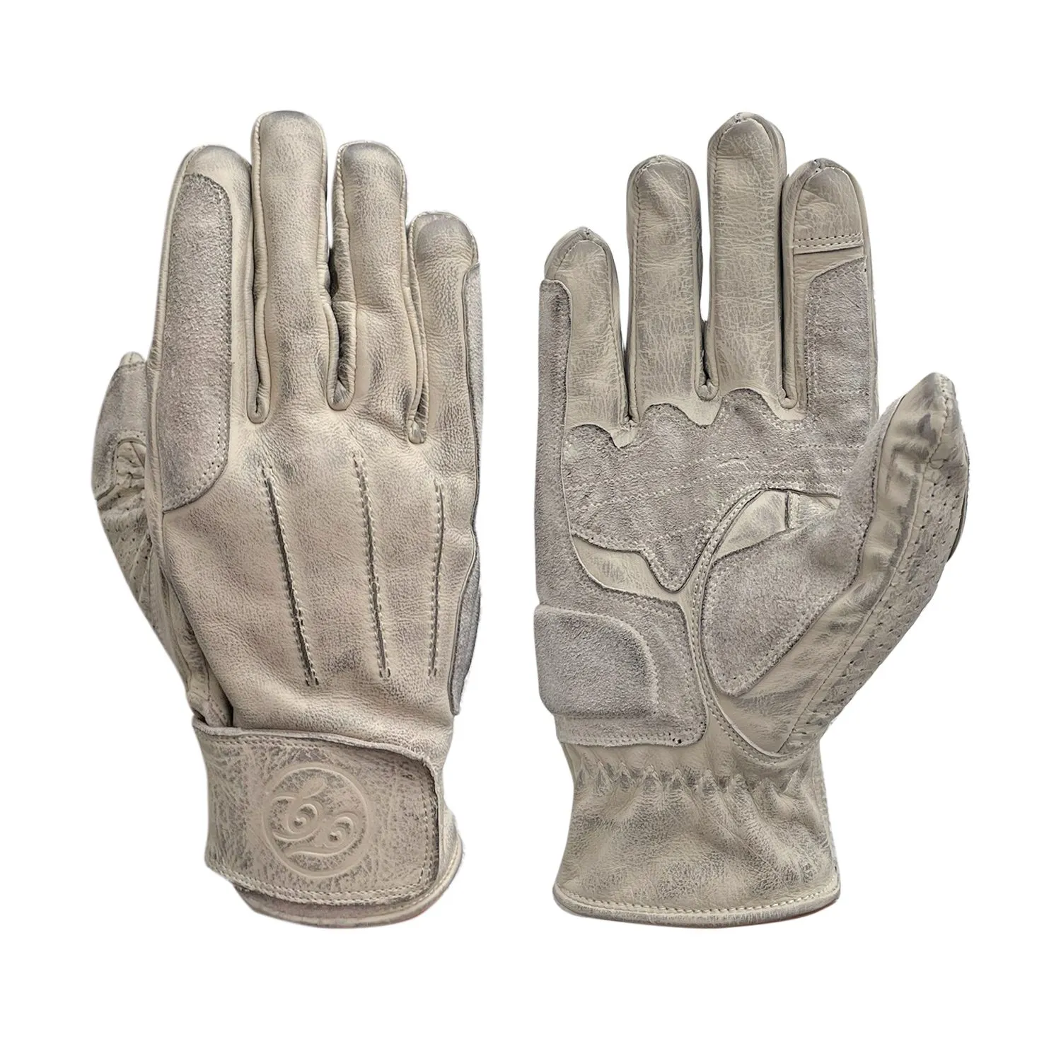 AGE OF GLORY - Rover Leather CE Gloves Aged White