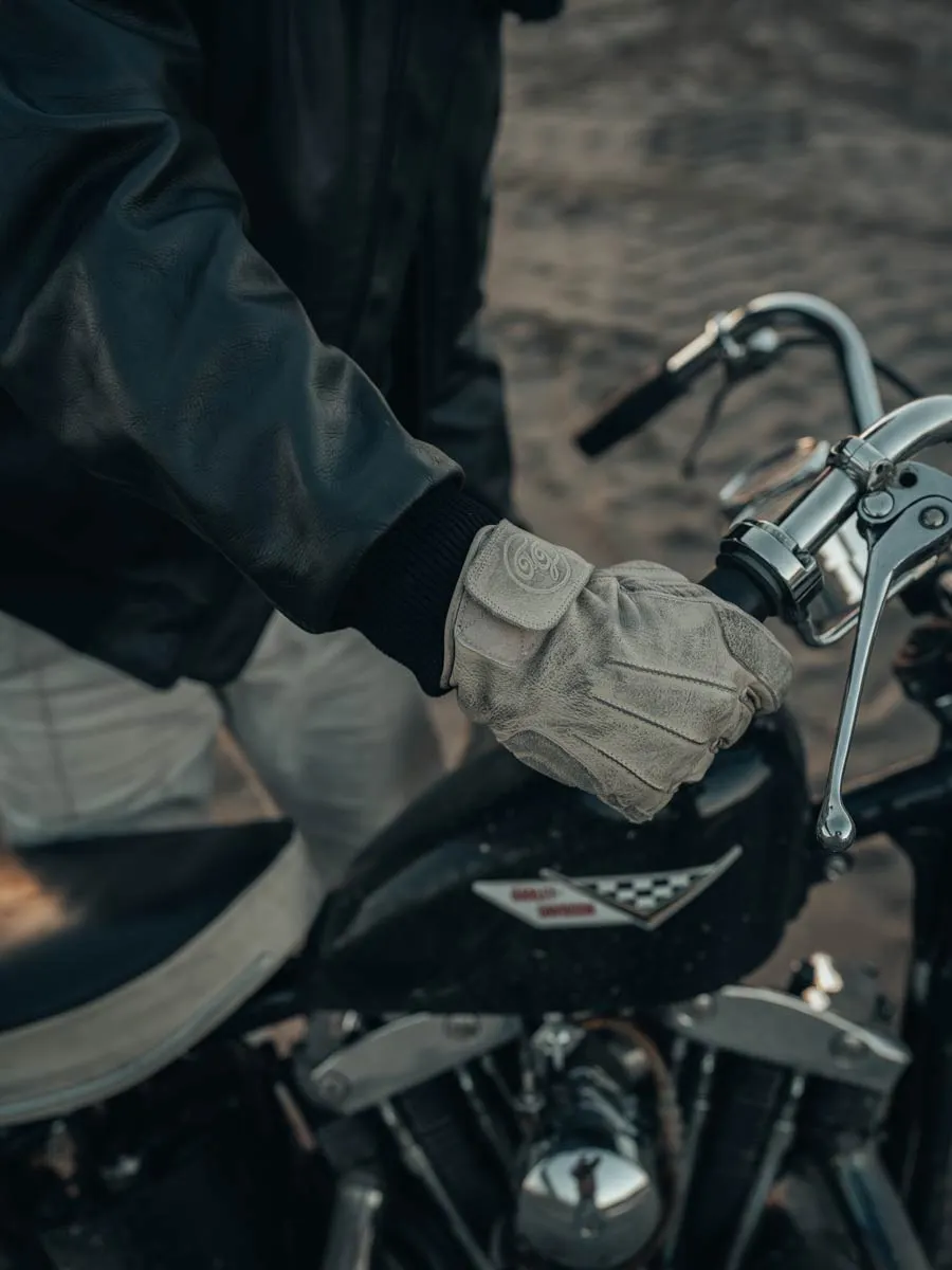 AGE OF GLORY - Rover Leather CE Gloves Aged White - Imagen 3