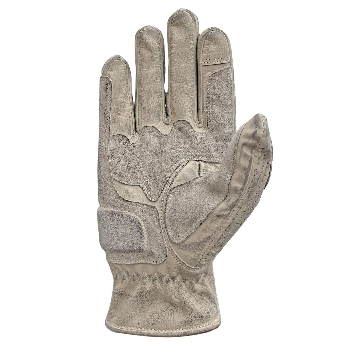 AGE OF GLORY - Rover Leather CE Gloves Aged White - Imagen 6