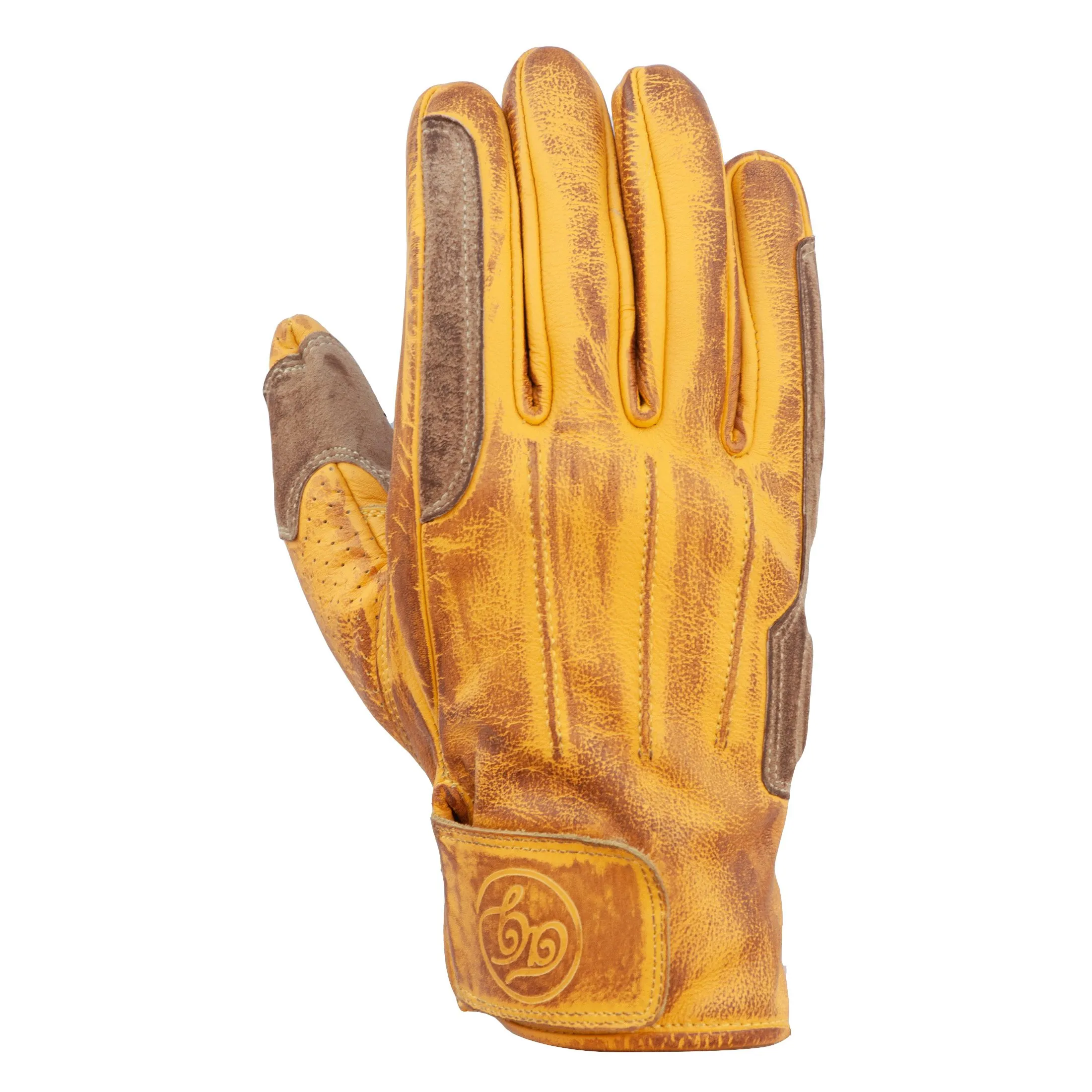 AGE OF GLORY - Rover Leather CE Gloves Aged Waxed Yellow - Imagen 3