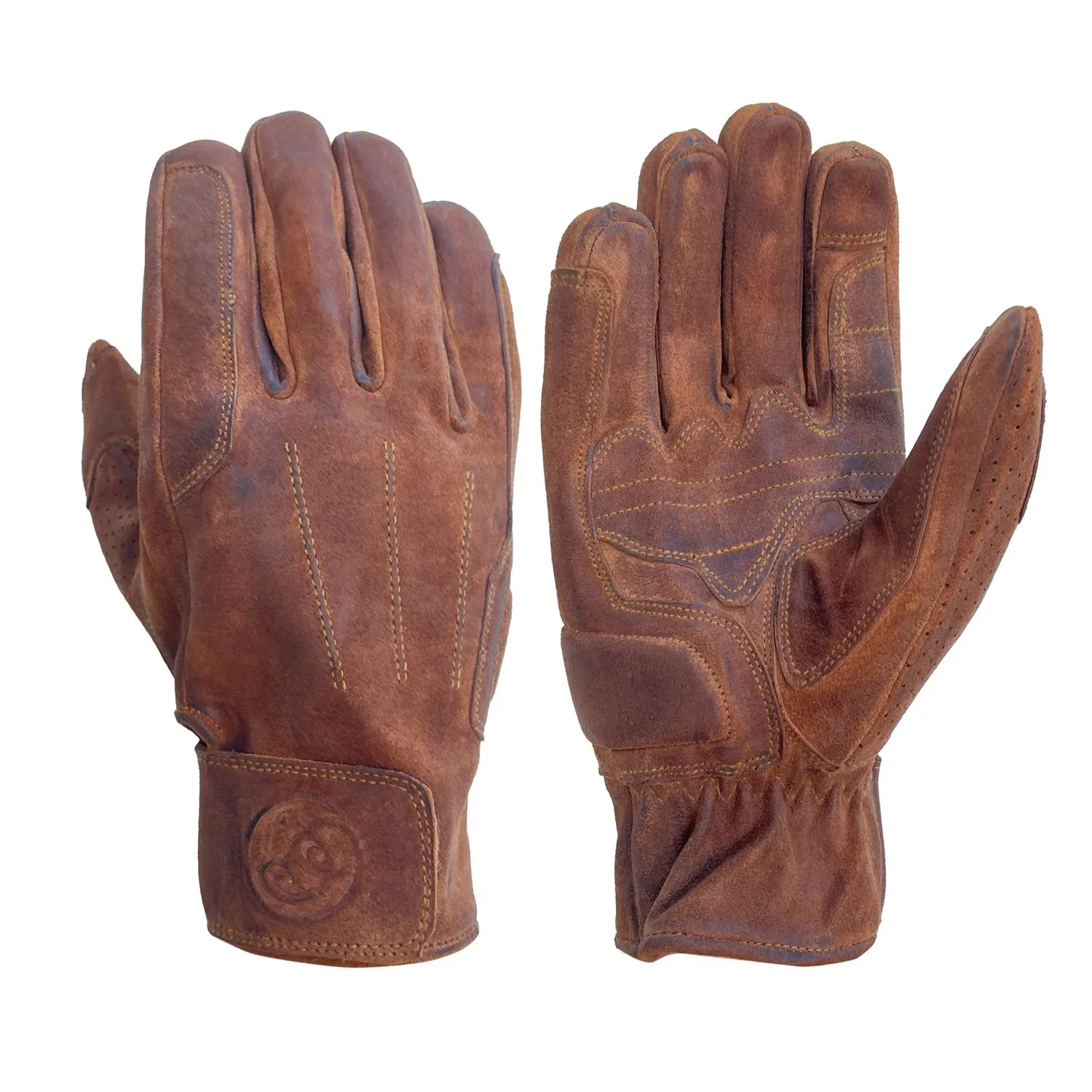 AGE OF GLORY - Rover Leather CE Gloves Caramel Sued