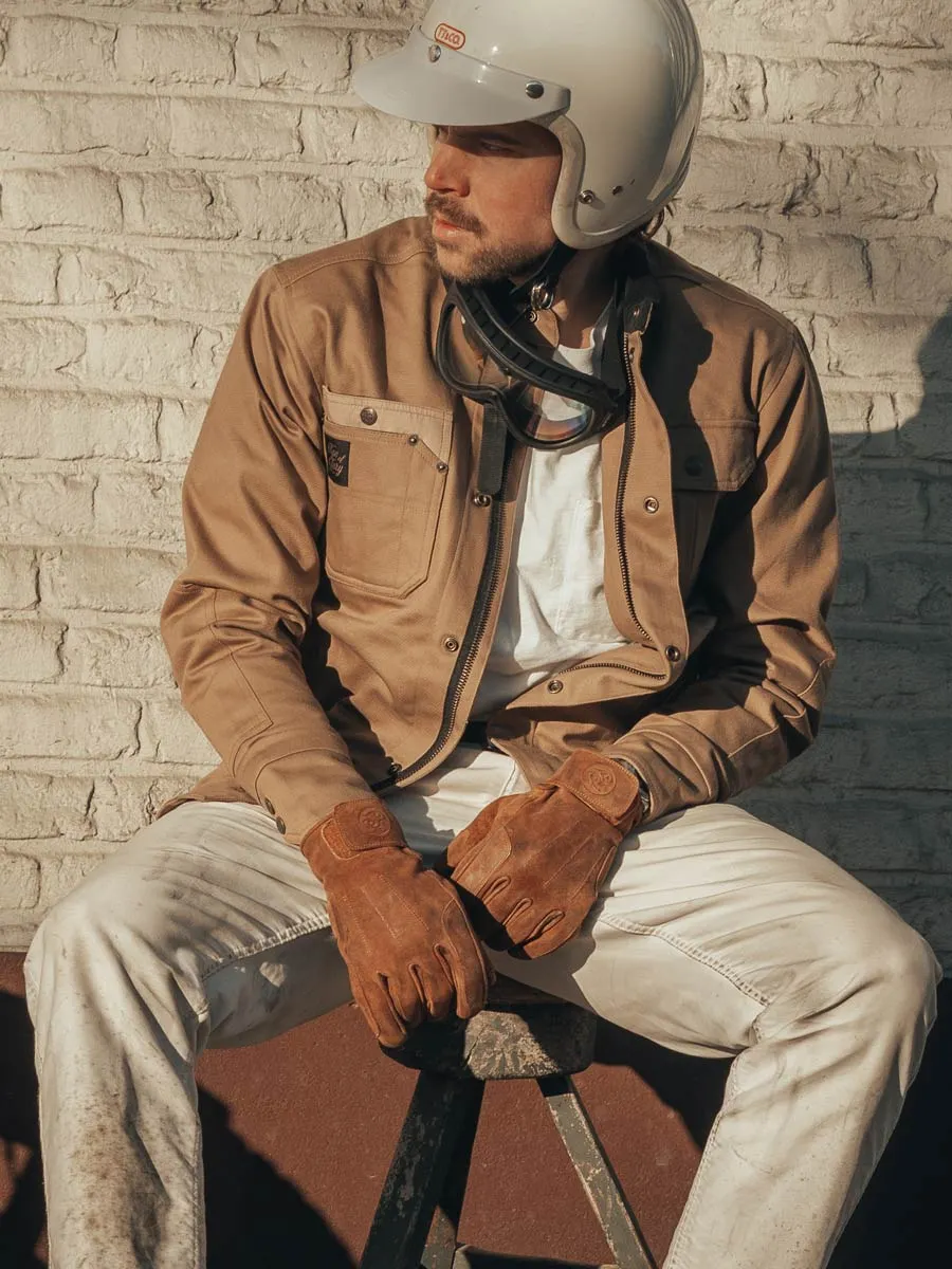 AGE OF GLORY - Rover Leather CE Gloves Caramel Sued - Imagen 5