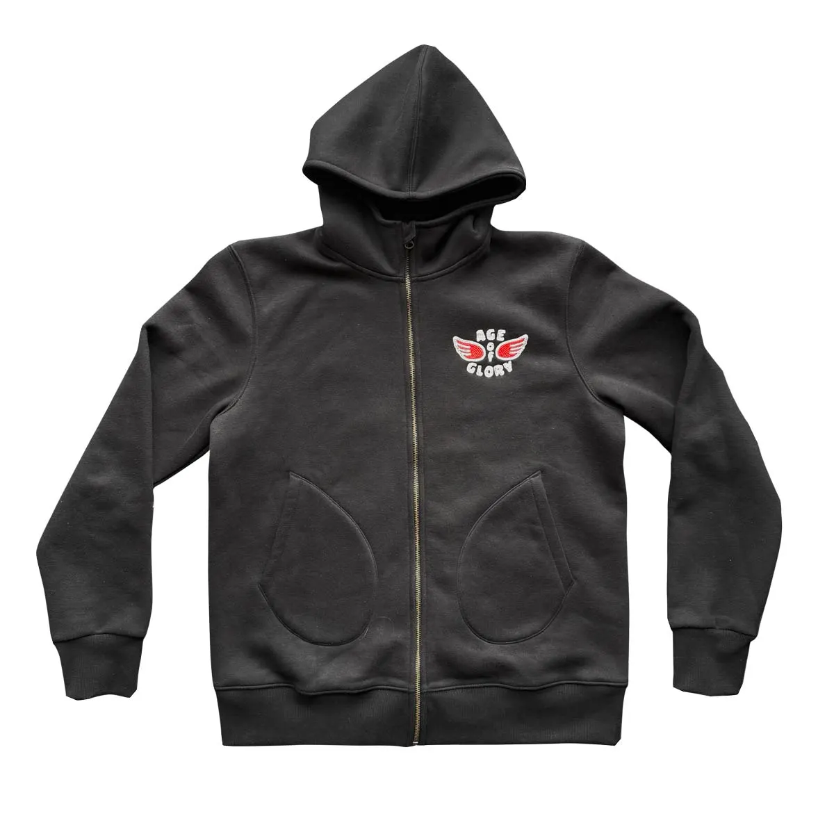 AGE OF GLORY - Genuine Zipper Hoodie Black