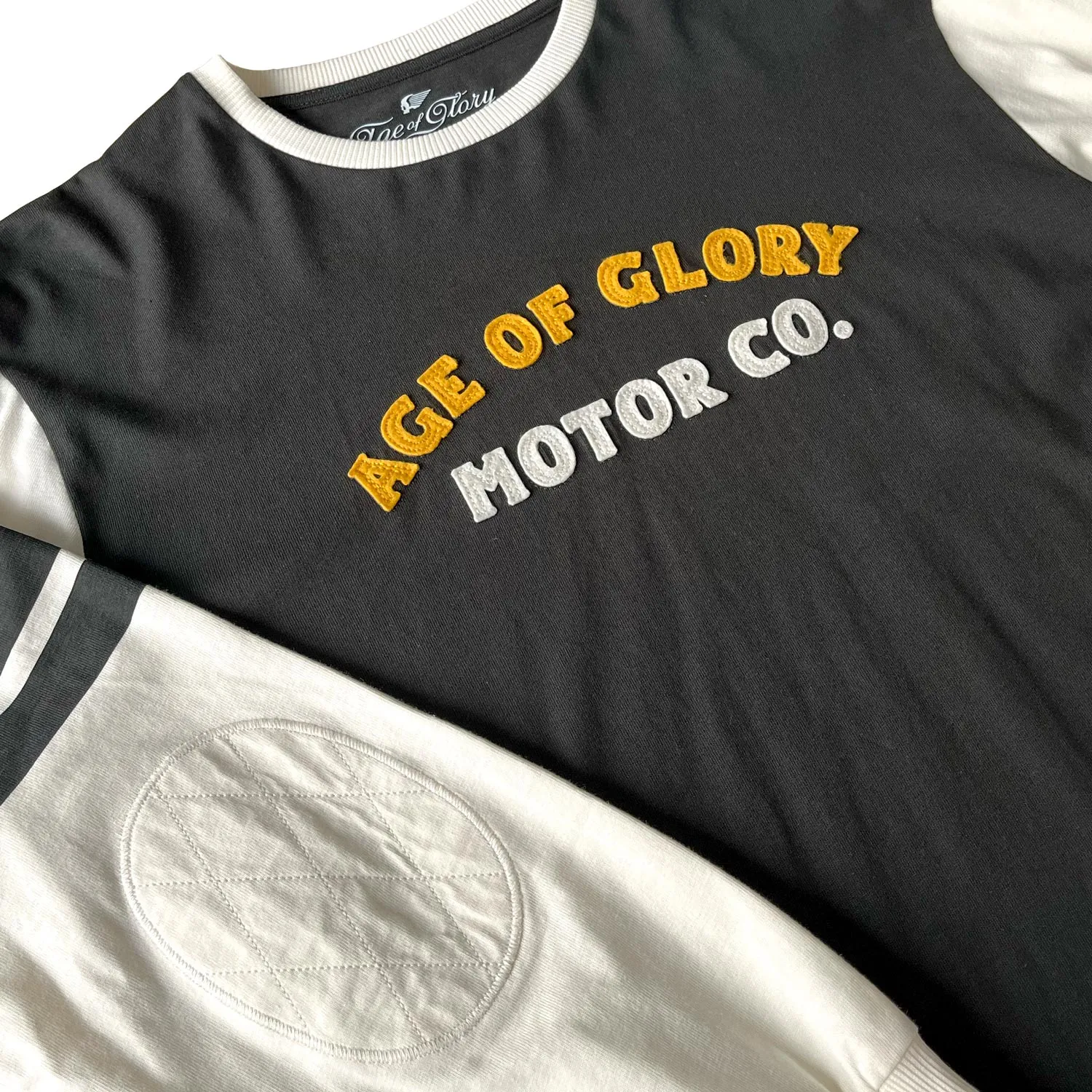AGE OF GLORY - Authentic LS Tee Black Ecru - Imagen 3