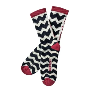 AGE OF GLORY - Tracks Socks Black Off-White Burgundy