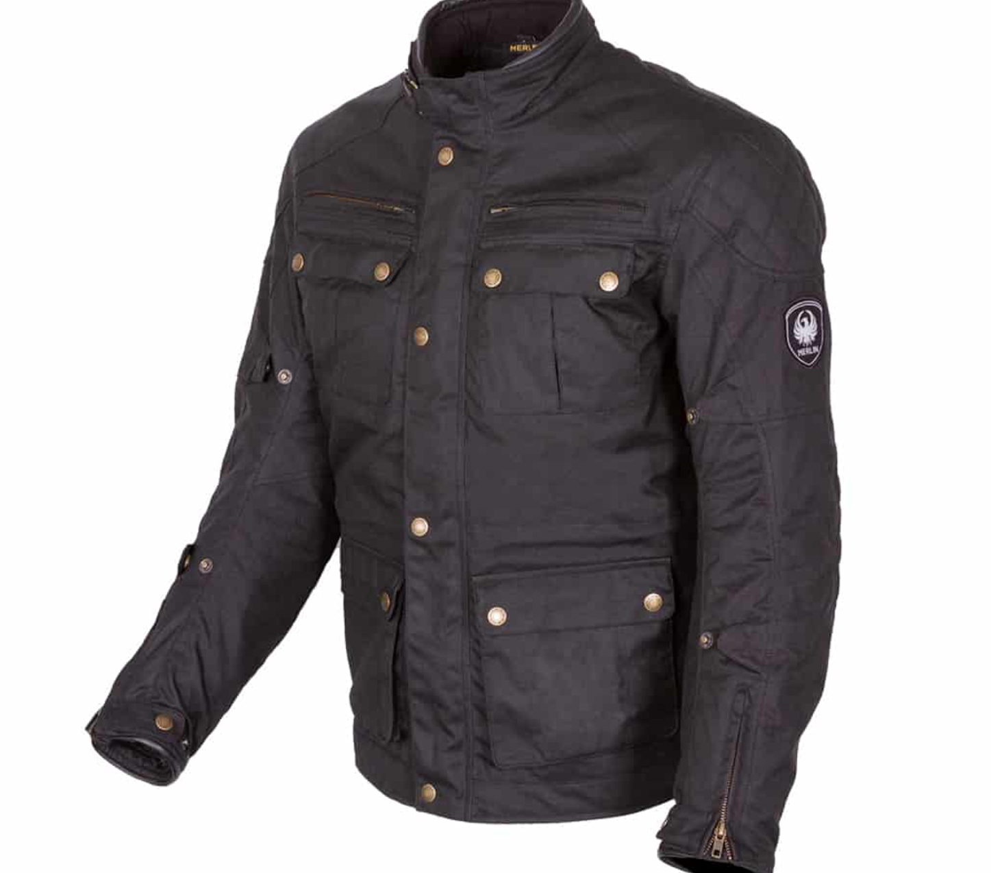 MERLIN - YOXALL II WAX JACKET BLACK
