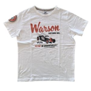 WARSON MOTORS - t-shirt Racer white by Warson Motors