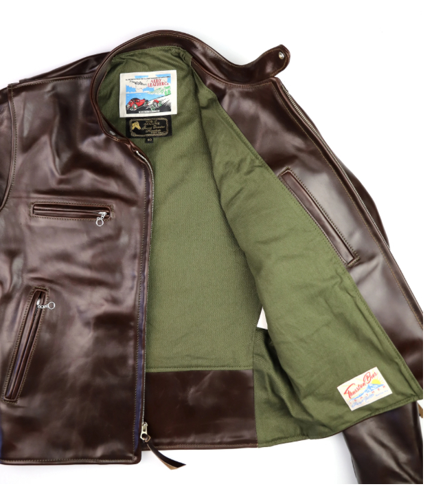 AEROLEATHER CAFÉ RACER JACKET BROWN - Imagen 3