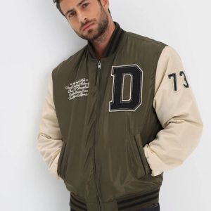 DAYTONA 73 - BLOOMFIELD NYLON - BOMBER UNIVERSITAIRE GREEN
