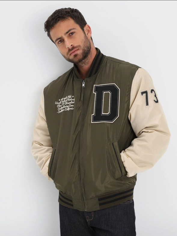 DAYTONA 73 - BLOOMFIELD NYLON - BOMBER UNIVERSITAIRE GREEN