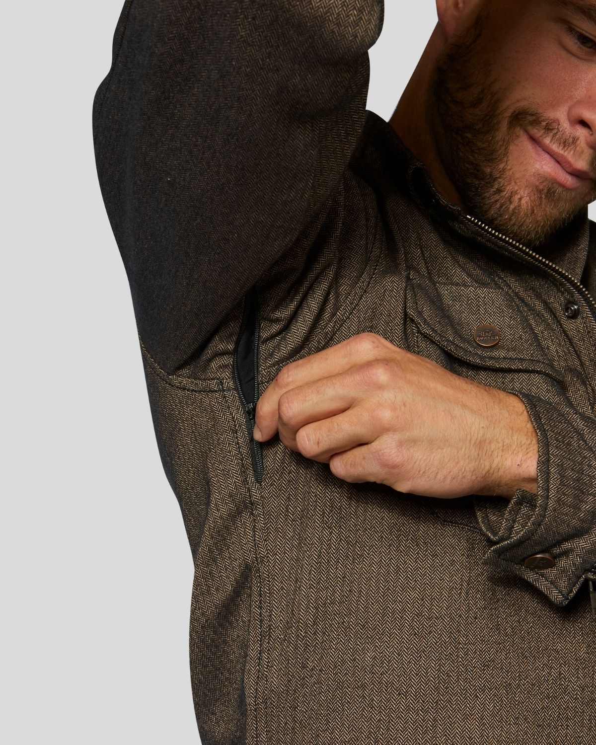 THE ROKKER COMPANY Boston Rider Shirt Brown - Imagen 5