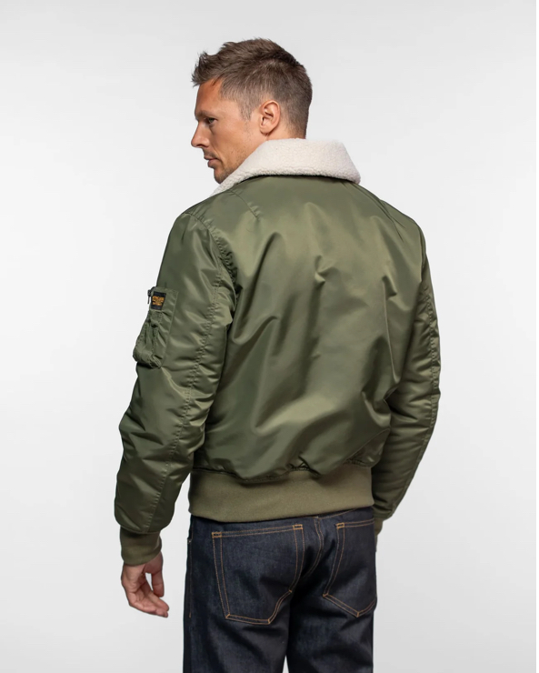 HANFORD - VESTE AVIATEUR EN NYLON KHAKI GREEN - Imagen 4