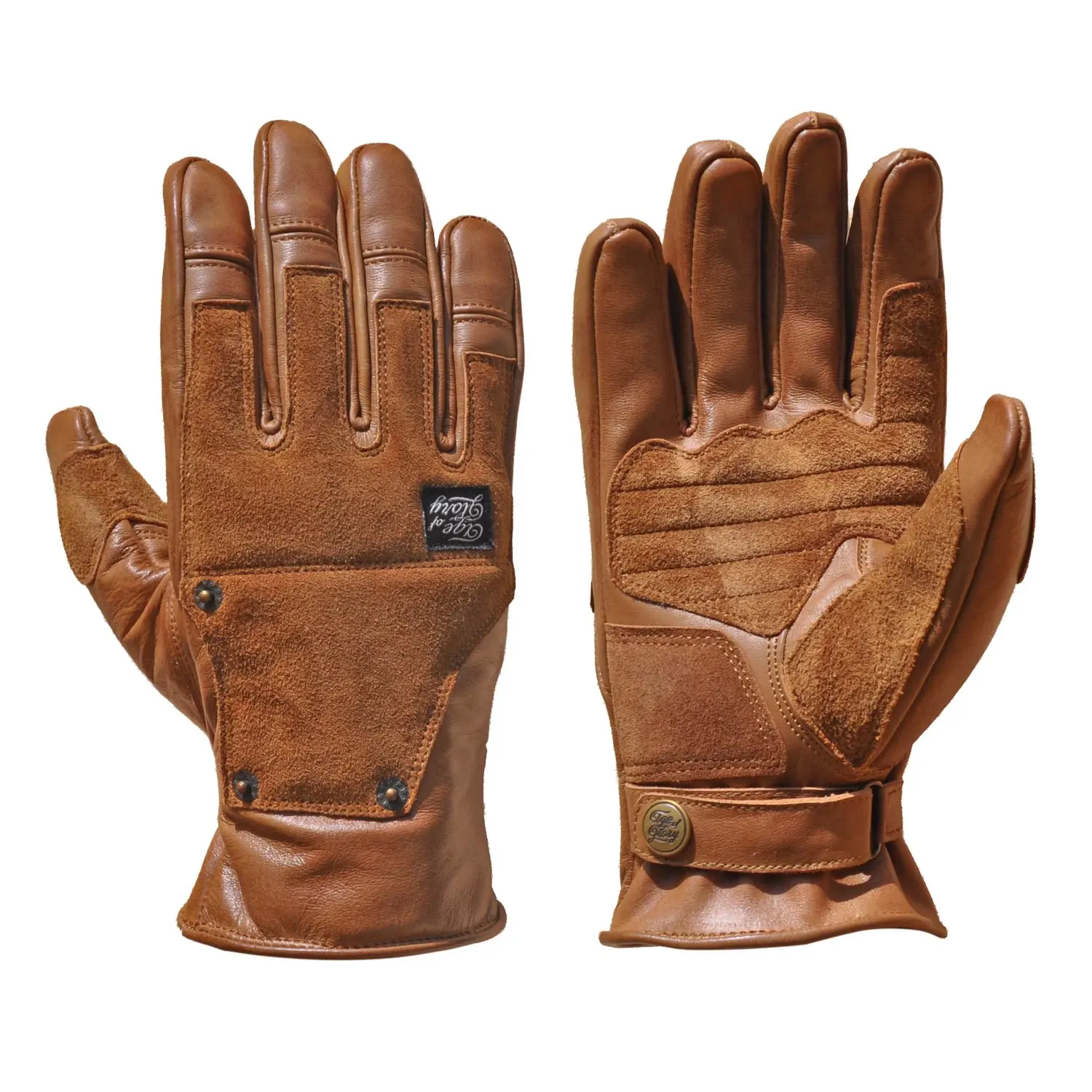 Crafter Leather Gloves CE Caramel –Vintage Motorcycle Gloves