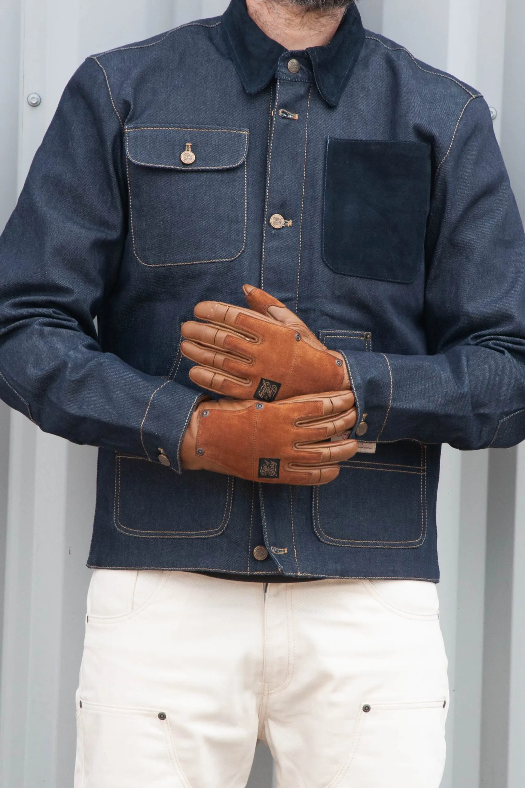 Crafter Leather Gloves CE Caramel –Vintage Motorcycle Gloves - Imagen 3
